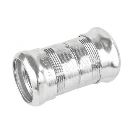 Southwire EMT Coupling, 4 in, Compression, Steel, Zinc Plated CSLP-400